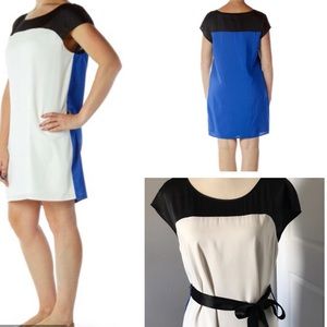 EXPRESS Women Express Black, Cream, & White Color Block | M